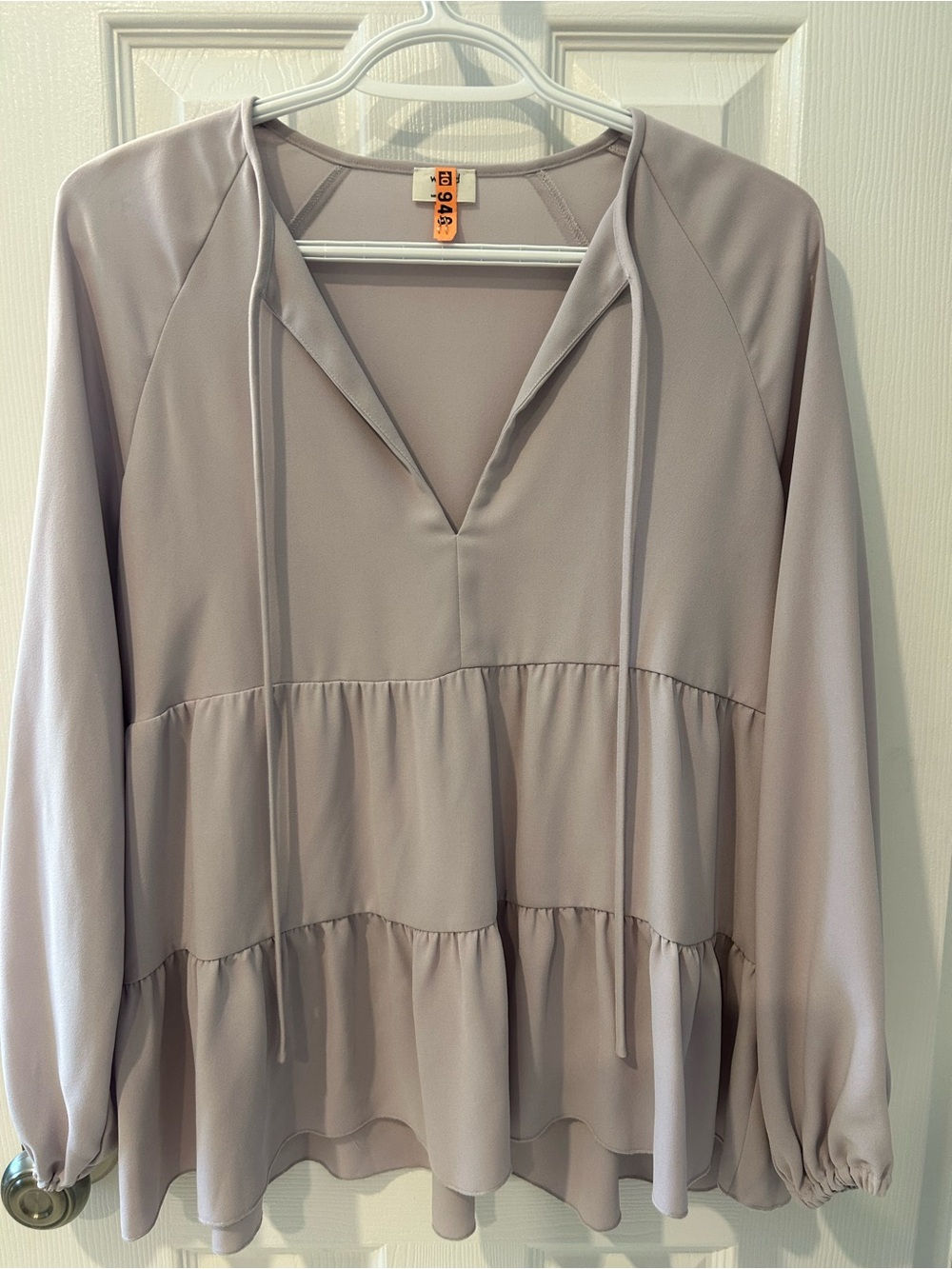 Wilfred Lavender-Tone Tiered V-Neck Blouse
